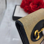 Gucci Fold Wallet Horsebit Canvas Navy — view 4