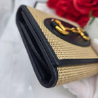 Gucci Fold Wallet Horsebit Canvas Navy — view 5