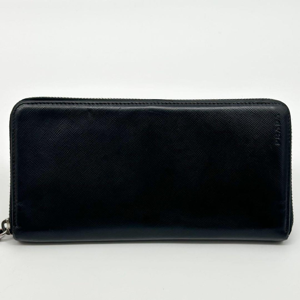 Prada Saffiano Organizer Leather Zip Around Wallet — view 2