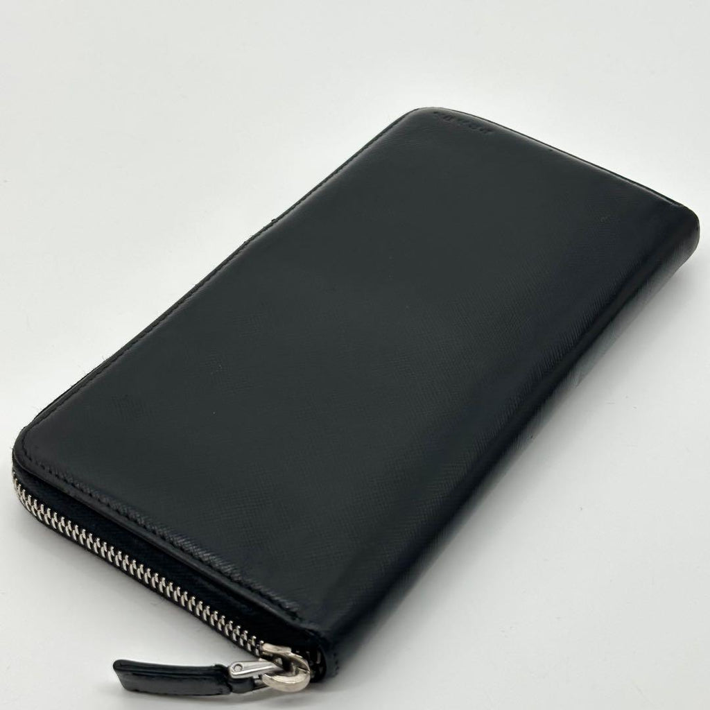 Prada Saffiano Organizer Leather Zip Around Wallet — view 4