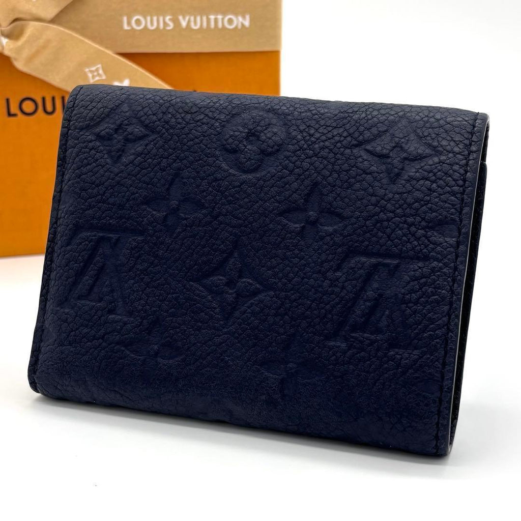 Louis Vuitton Monogram Empreinte Portefeuille Victorine Navy Wallet — view 2
