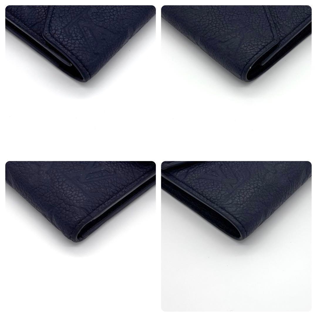 Louis Vuitton Monogram Empreinte Portefeuille Victorine Navy Wallet — view 7