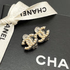 Chanel CC Logo Earrings Faux Pearl Icon Coco