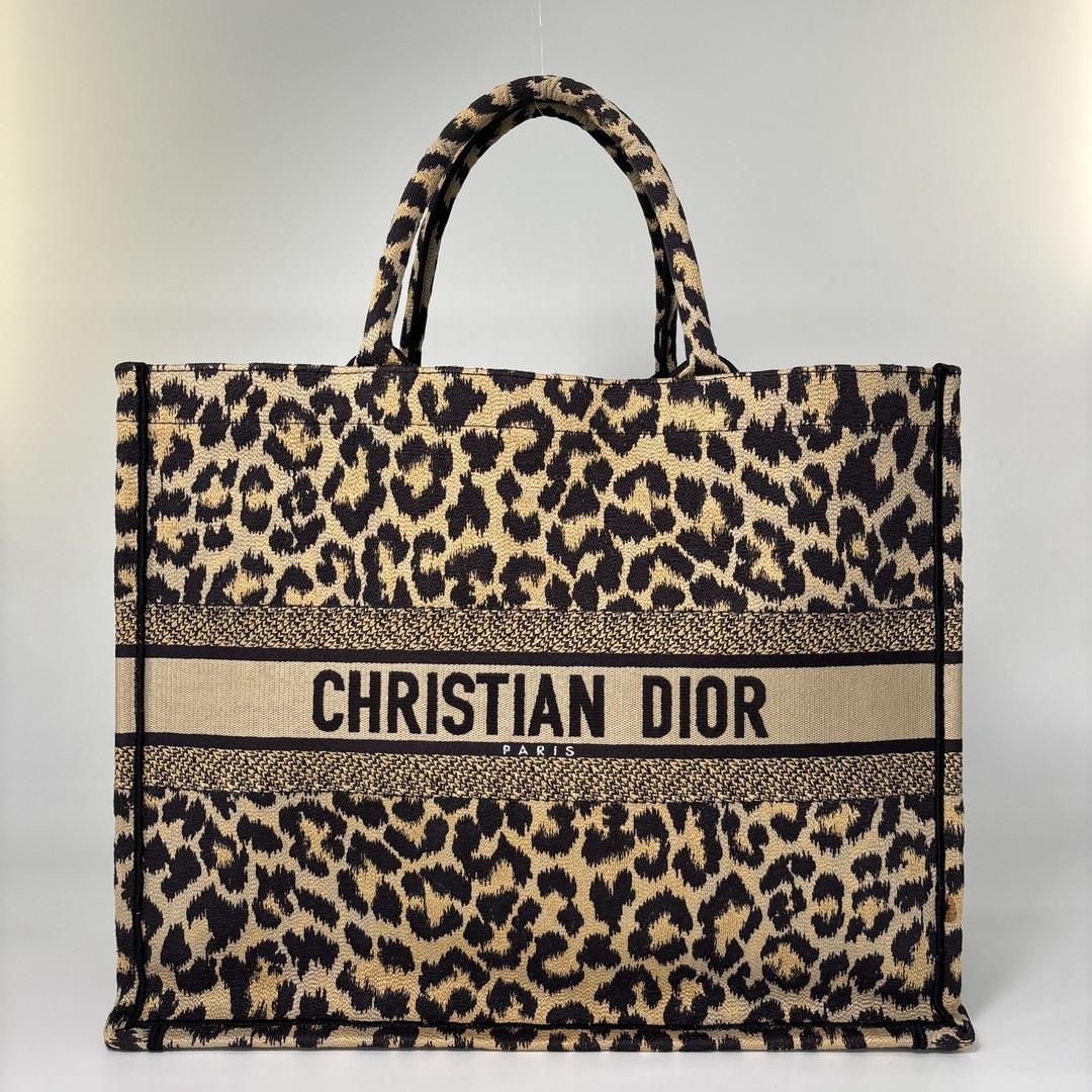 Dior Book Tote Large Leopard