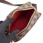 Louis Vuitton Damier Ebene Olaf PM Shoulder Bag Brown Leather — view 3