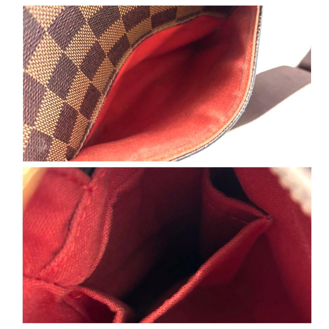 Louis Vuitton Damier Ebene Olaf PM Shoulder Bag Brown Leather — view 5