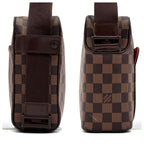 Louis Vuitton Damier Ebene Olaf PM Shoulder Bag Brown Leather — view 7