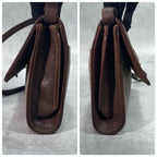 Gucci GG Shoulder Bag Brown Beige Leather Logo — view 7
