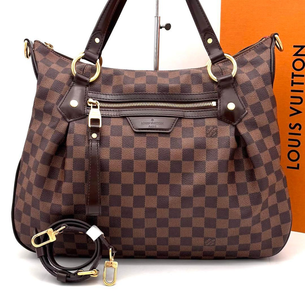 Louis Vuitton Damier Evora MM Tote Shoulder Bag