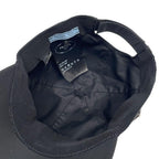 Prada Nylon Triangle Plate Logo Baseball Cap Black — view 7