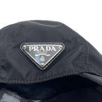 Prada Nylon Triangle Plate Logo Baseball Cap Black — view 9