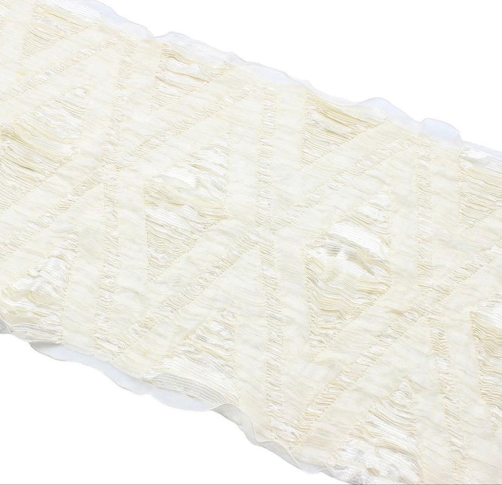 Gucci Silk Shawl Scarf Pleated Ivory — view 2