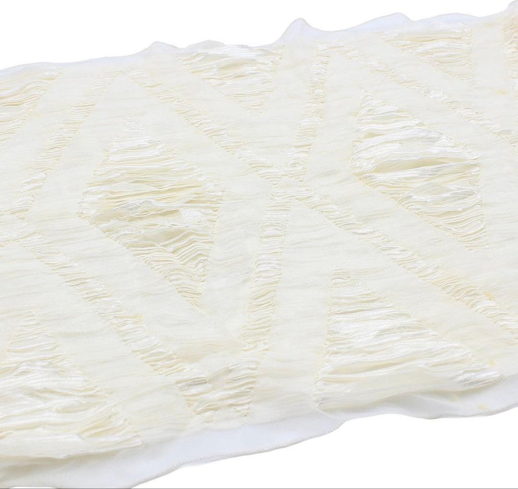 Gucci Silk Shawl Scarf Pleated Ivory — view 3