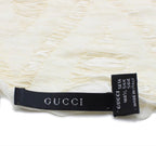 Gucci Silk Shawl Scarf Pleated Ivory — view 5