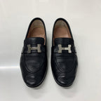 Hermes Paris Leather Loafers Black — view 2