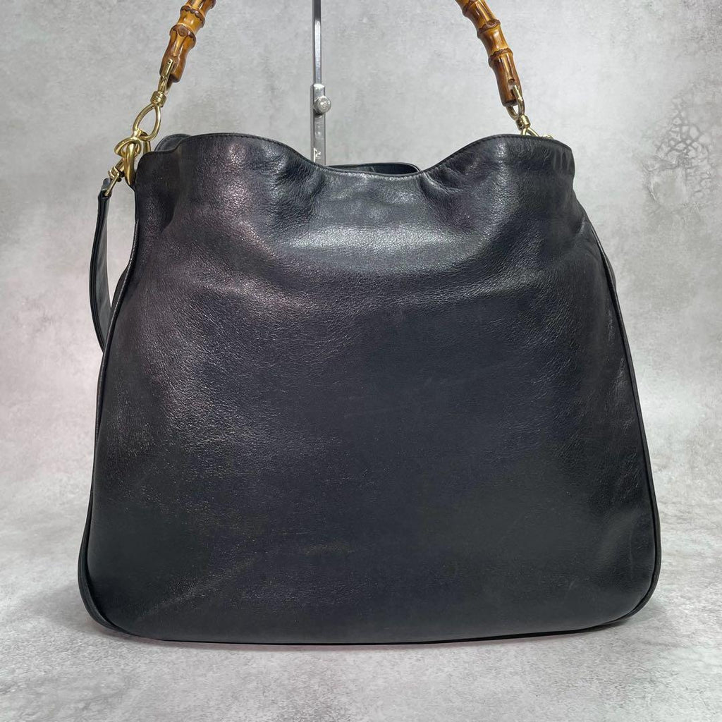 Gucci Shoulder Bag 2-Way Bamboo Black Leather — view 2
