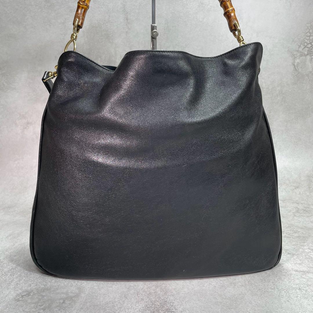 Gucci Shoulder Bag 2-Way Bamboo Black Leather — view 3