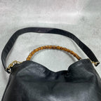Gucci Shoulder Bag 2-Way Bamboo Black Leather — view 4