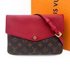 Louis Vuitton Monogram Twice Cerise Shoulder Bag Red