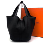Hermes Picotin Lock PM Taurillon Clemence Black Handbag — view 2