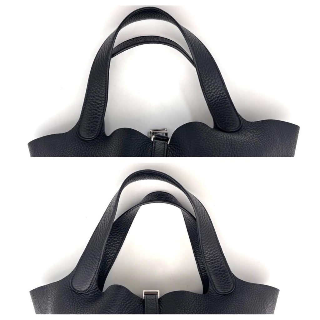 Hermes Picotin Lock PM Taurillon Clemence Black Handbag — view 5