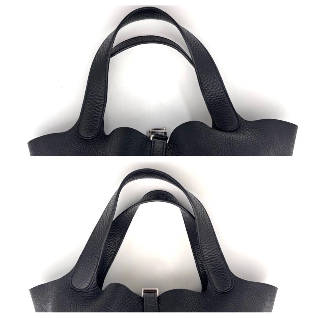 Hermes Picotin Lock PM Taurillon Clemence Black Handbag — view 5