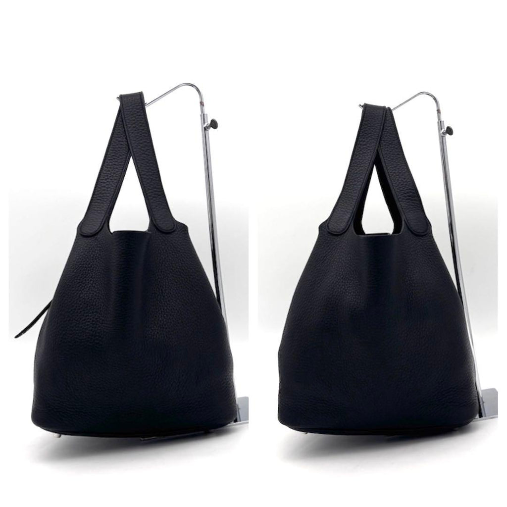 Hermes Picotin Lock PM Taurillon Clemence Black Handbag — view 7