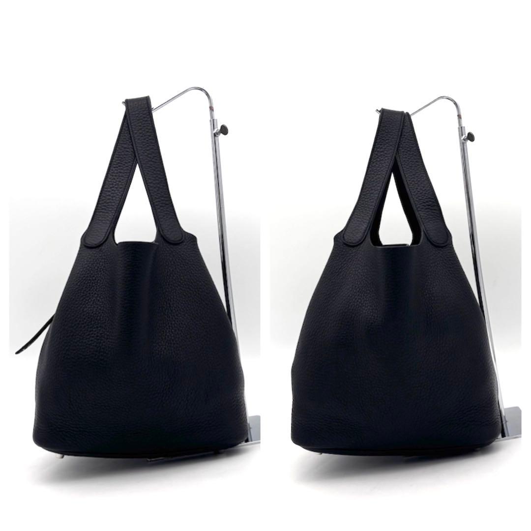 Hermes Picotin Lock PM Taurillon Clemence Black Handbag — view 7