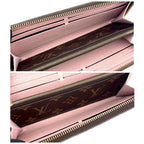 Louis Vuitton Monogram Portefeuille Clemence Rose Ballerine Wallet — view 6