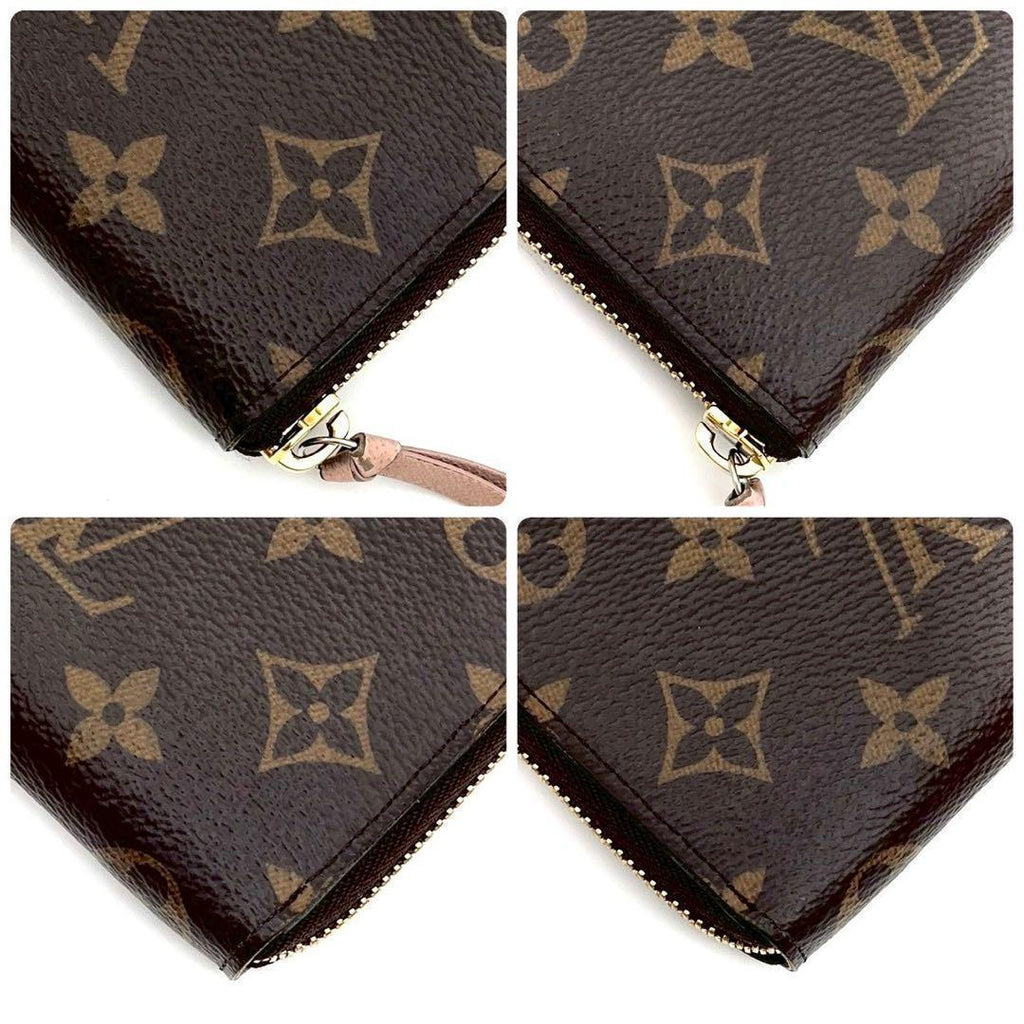Louis Vuitton Monogram Portefeuille Clemence Rose Ballerine Wallet — view 9