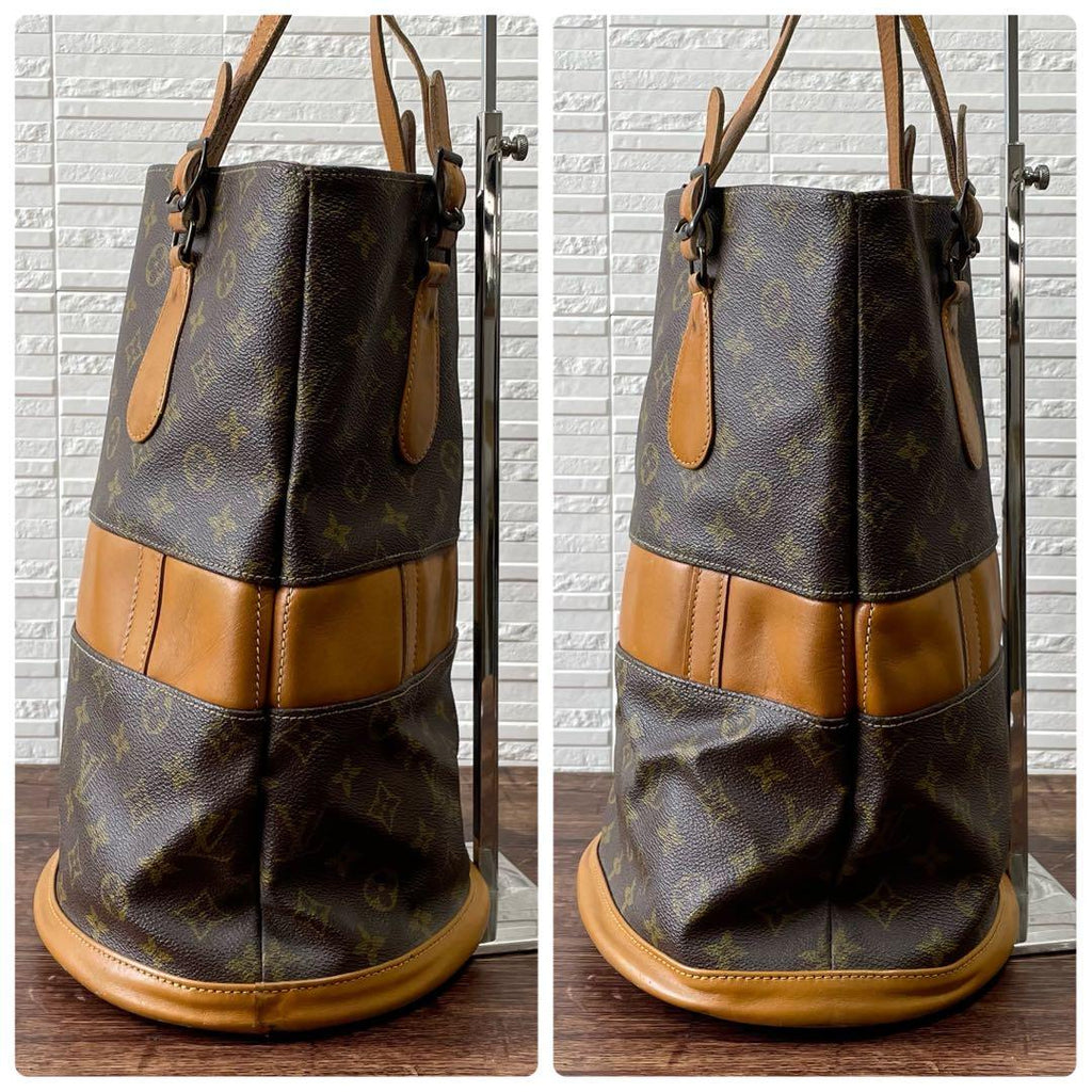 Louis Vuitton Monogram Leather Bucket Shoulder Tote — view 3