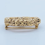 Chanel Brooch CC Logo Lava Gold — view 3