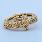 Chanel Brooch CC Logo Lava Gold — view 7