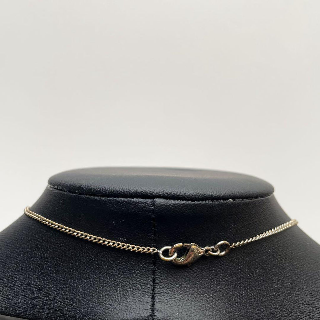 Chanel CC Logo Necklace Rhinestone Icon Silver Coco — view 9