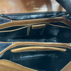 Gucci GG Handbag Black Brown Leather Gold — view 5