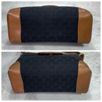 Gucci GG Handbag Black Brown Leather Gold — view 9
