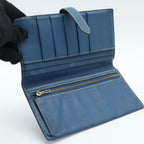 Hermes Bearn Classic Wallet Chevre Blue Gold — view 3