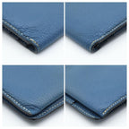 Hermes Bearn Classic Wallet Chevre Blue Gold — view 8