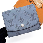 Louis Vuitton Mahina Portefeuille Iris Compact Bifold Wallet Blue Red