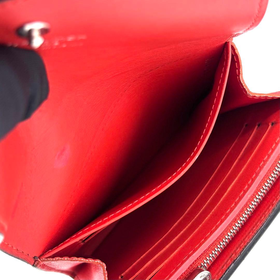 Louis Vuitton Mahina Portefeuille Iris Compact Bifold Wallet Blue Red — view 6