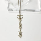 Chanel Necklace Coco Mark Choker Pearl Rhinestone Heart — view 3