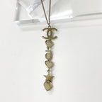Chanel Necklace Coco Mark Choker Pearl Rhinestone Heart — view 4