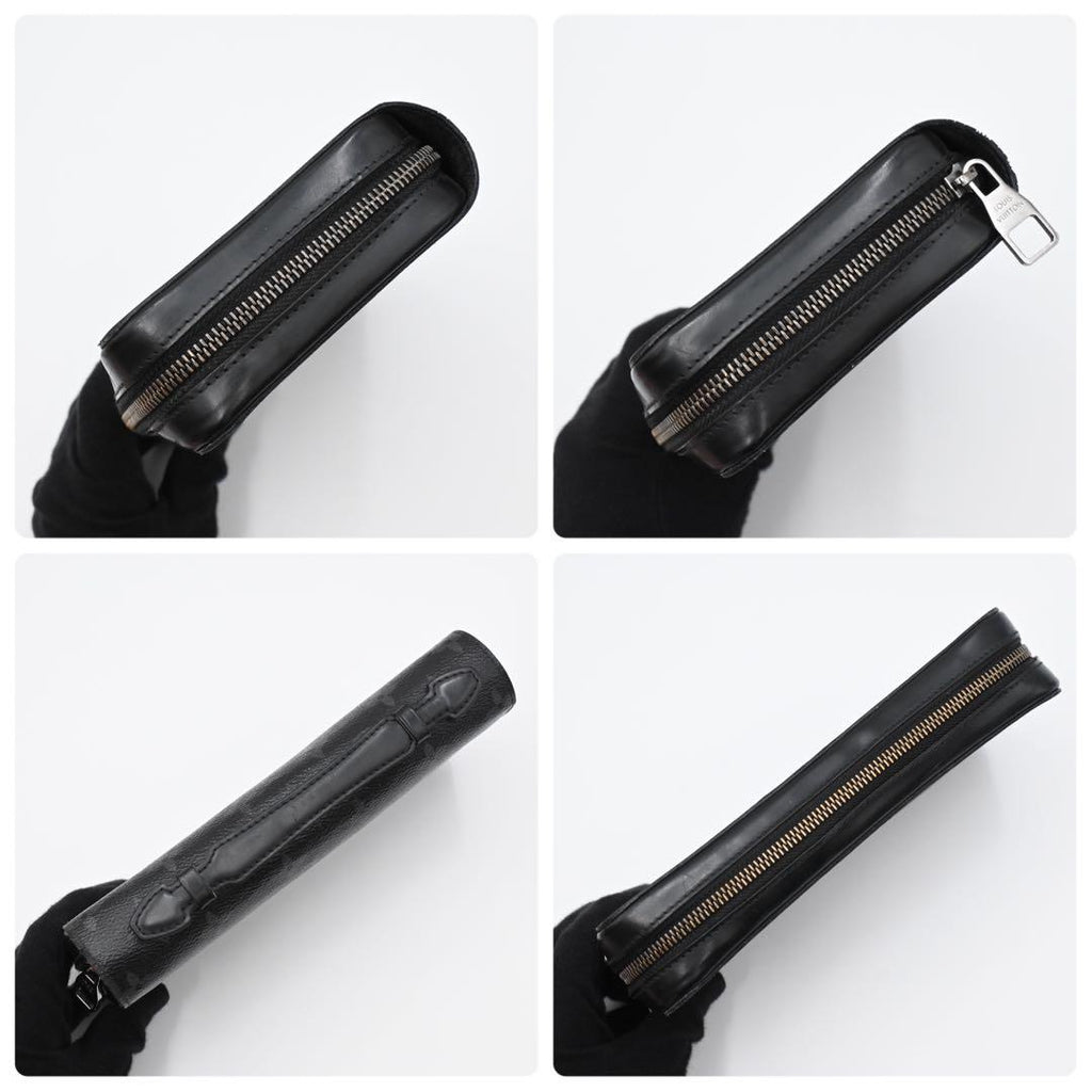 Louis Vuitton Monogram Eclipse Zippy XL Wallet Black — view 6