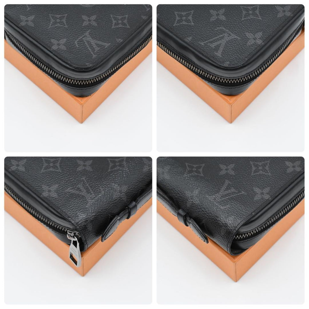Louis Vuitton Monogram Eclipse Zippy XL Wallet Black — view 7