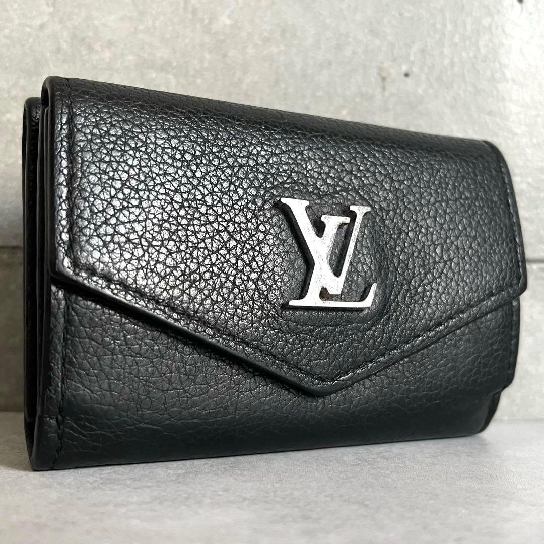 Louis Vuitton Portefeuille Lock Mini Trifold Wallet Leather
