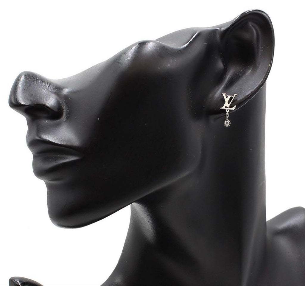 Louis Vuitton 18k White Gold Diamond Idylle Blossom LV Earrings — view 2