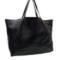 Celine Leather Horizontal Cabas Shoulder Tote Black