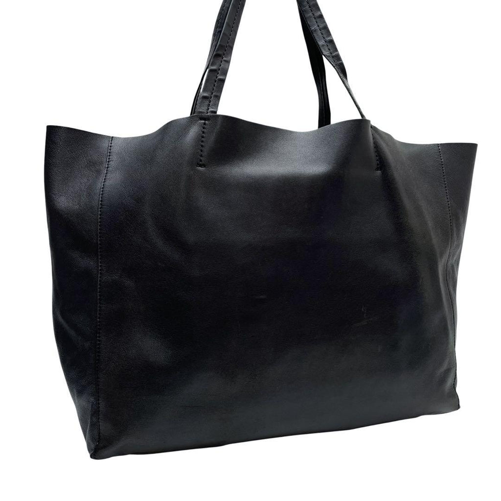 Celine Leather Horizontal Cabas Shoulder Tote Black — view 2