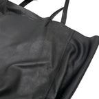 Celine Leather Horizontal Cabas Shoulder Tote Black — view 7