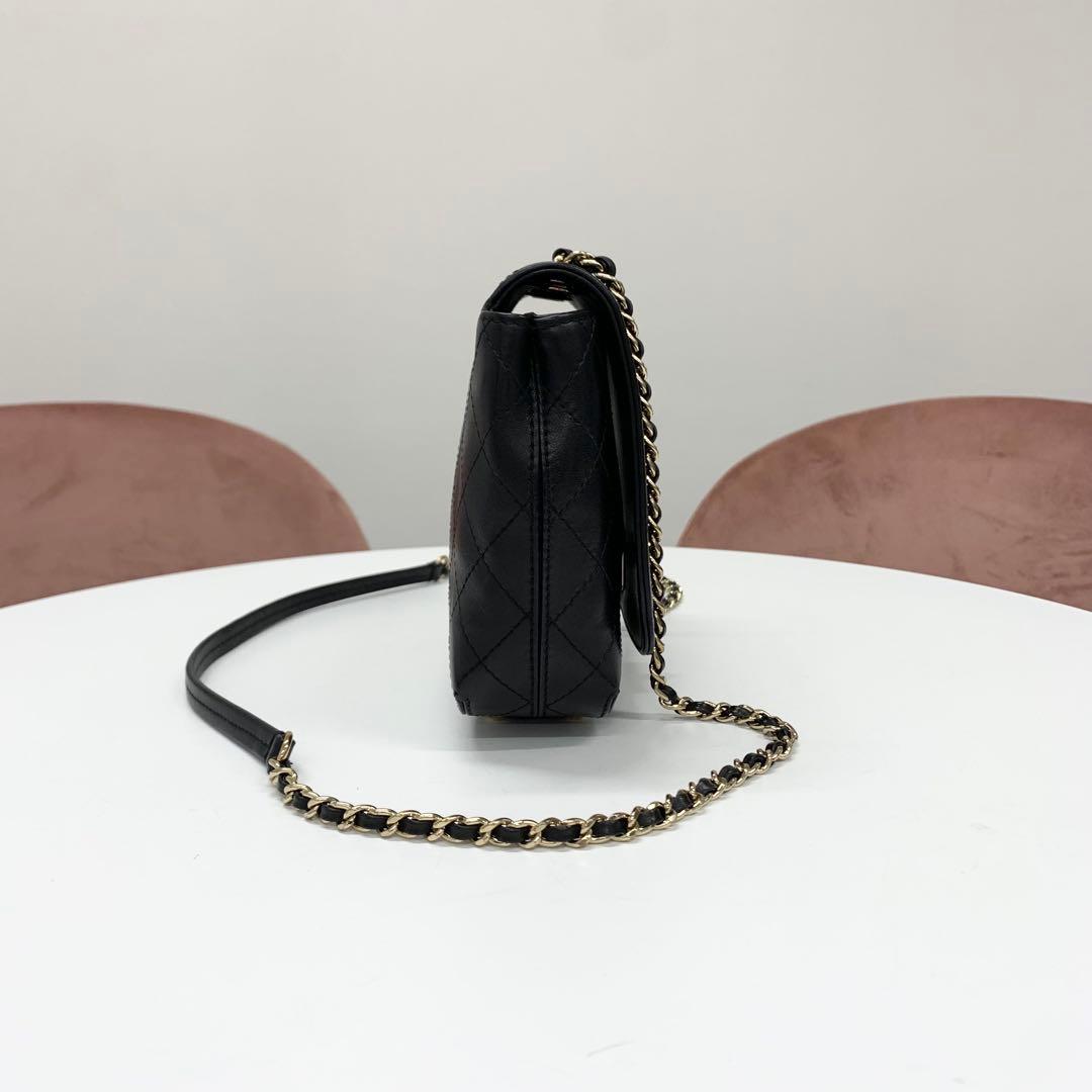 Chanel Quilted Turnlock CC Logo Lambskin Shoulder Bag — view 2